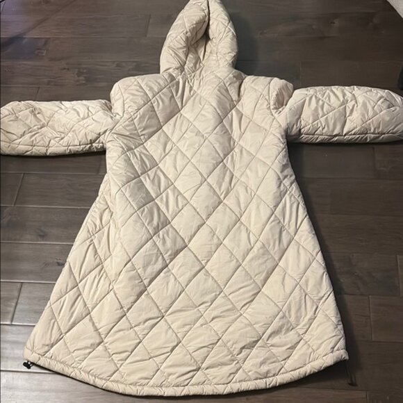 Zara Womens Quilted Hooded Puffer Jacket - Beigesize small - Picture 8 of 10
